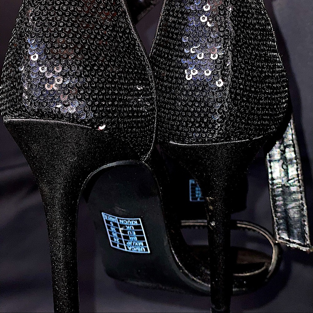 Satin  & Sequin Stilleto Heels